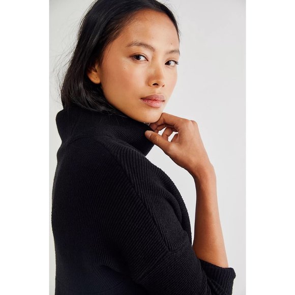 Free People Ottoman Slouchy Tunic in  Black - Picture 4 of 11